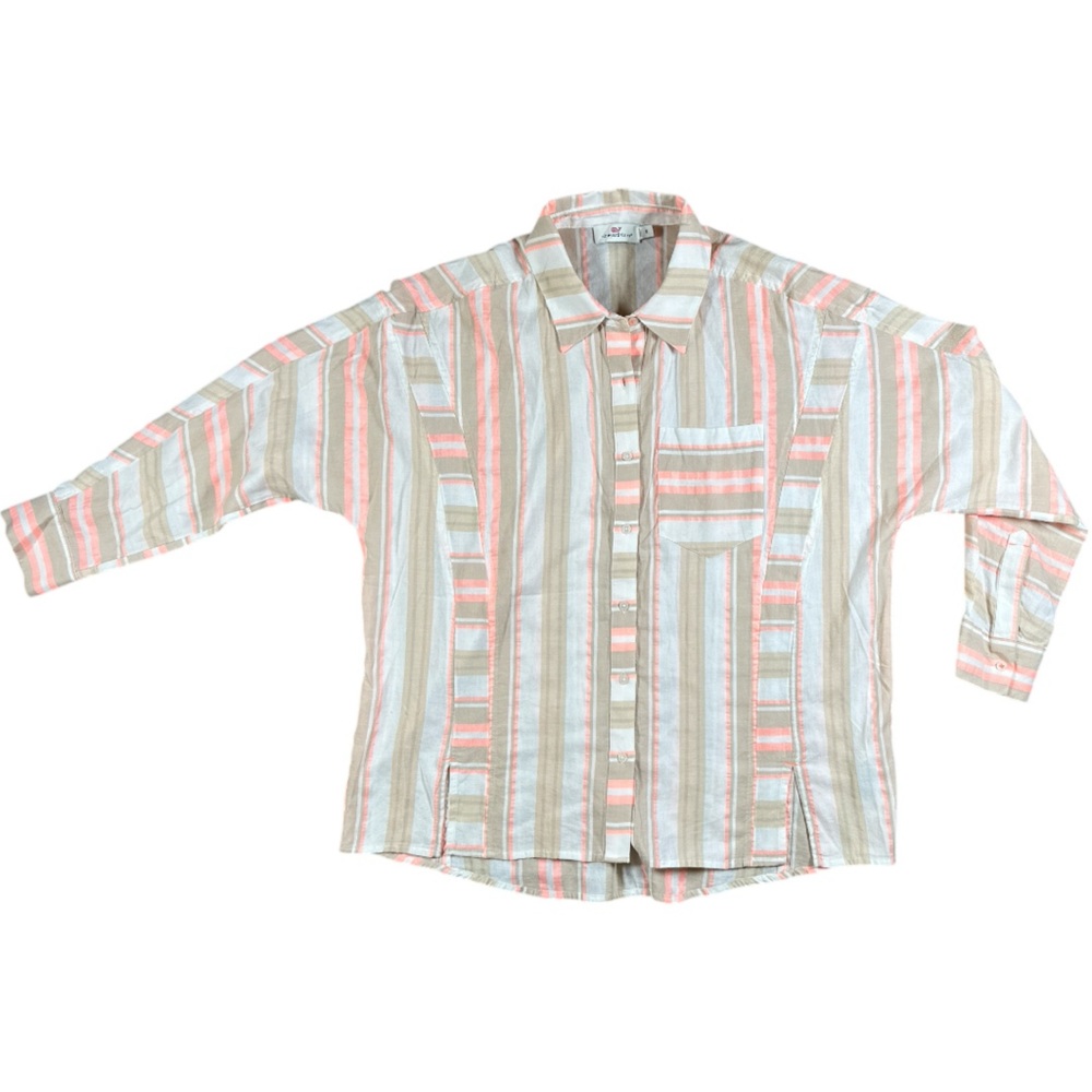 Vineyard Vines Striped Weekend Button Down Shirt Size 8 Long Sleeve
